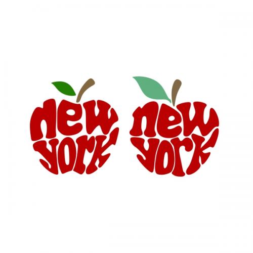 New York Apple Cuttable Design | Apex Designs & Fonts